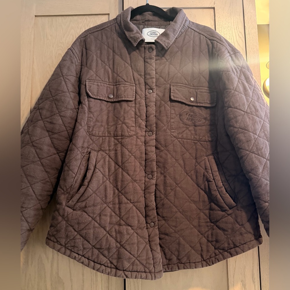 PacSun Brown Quilted Button-Up Jacket